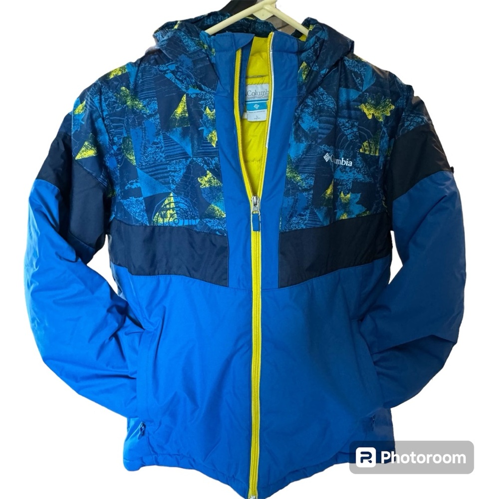 Columbia Lightning Lift Hooded Winter Jacket - Unisex Youth Sz. L (14-16) EUC